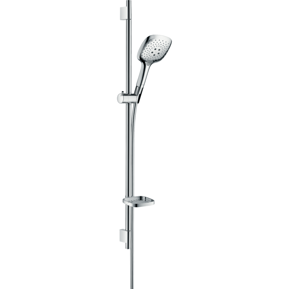 Душевой гарнитур hansgrohe Raindance Select E 150 3jet со штангой 90 см и мыльницей 27857000, хром
