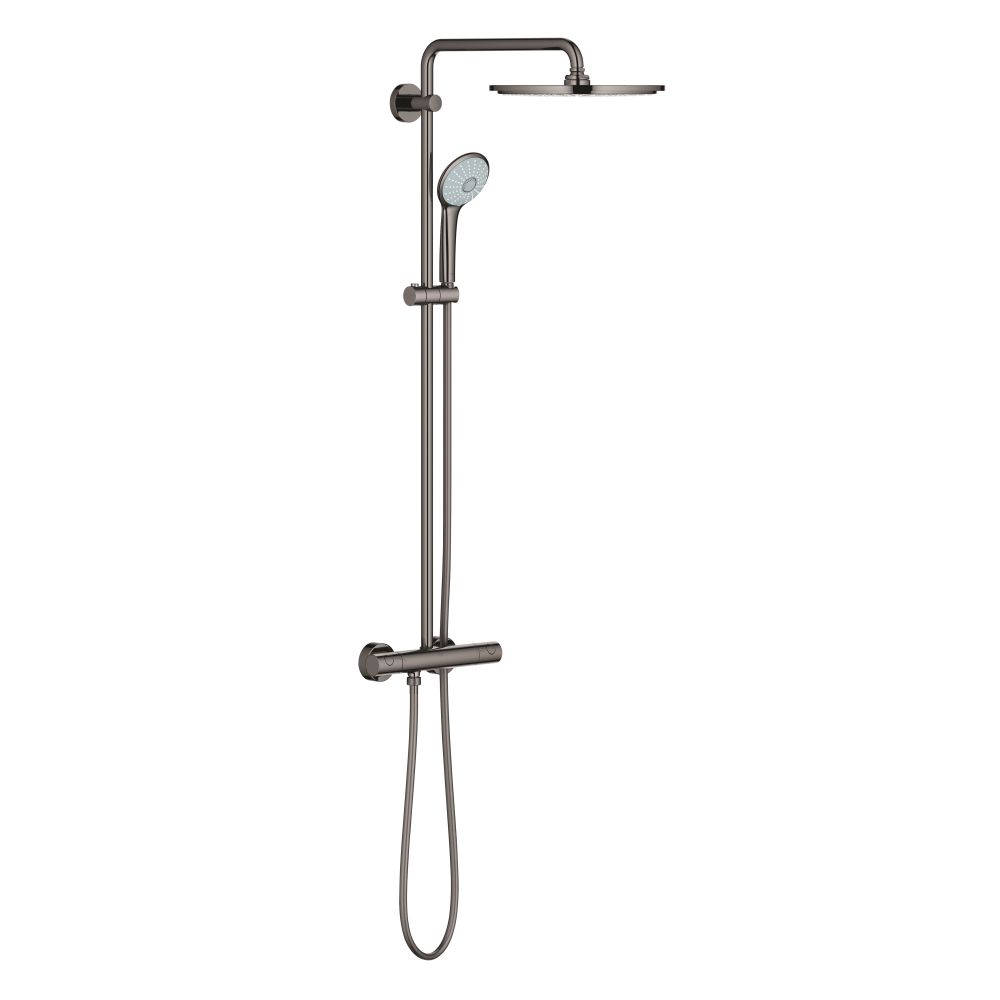 Душевая система GROHE Euphoria System 310 с термостатом для душа, темный графит глянцевый (26075A00)