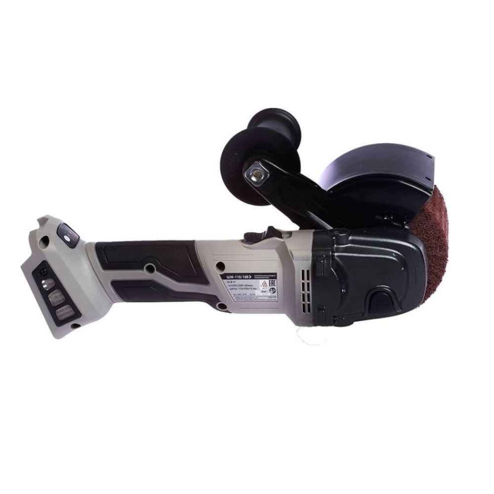 Аккумуляторная шлифовальная машина ИНТЕРСКОЛ ШМ-110/18ВЭ, 18 В, 110 мм, 2200 об/мин, с АКБ 2 Ач и ЗУ (645.1.0.70-B2C)
