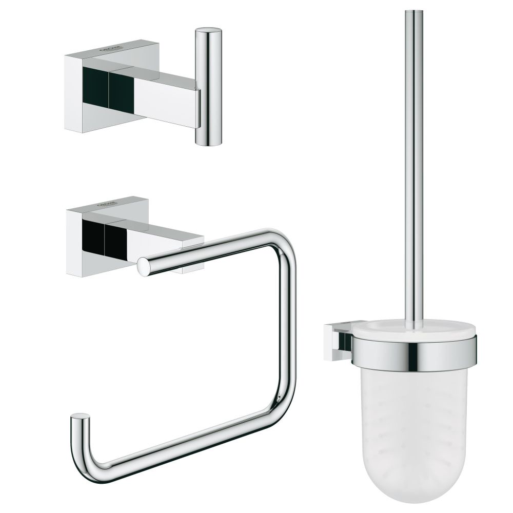 Набор аксессуаров 3 в 1, GROHE Essentials Cube, хром, (40757001)
