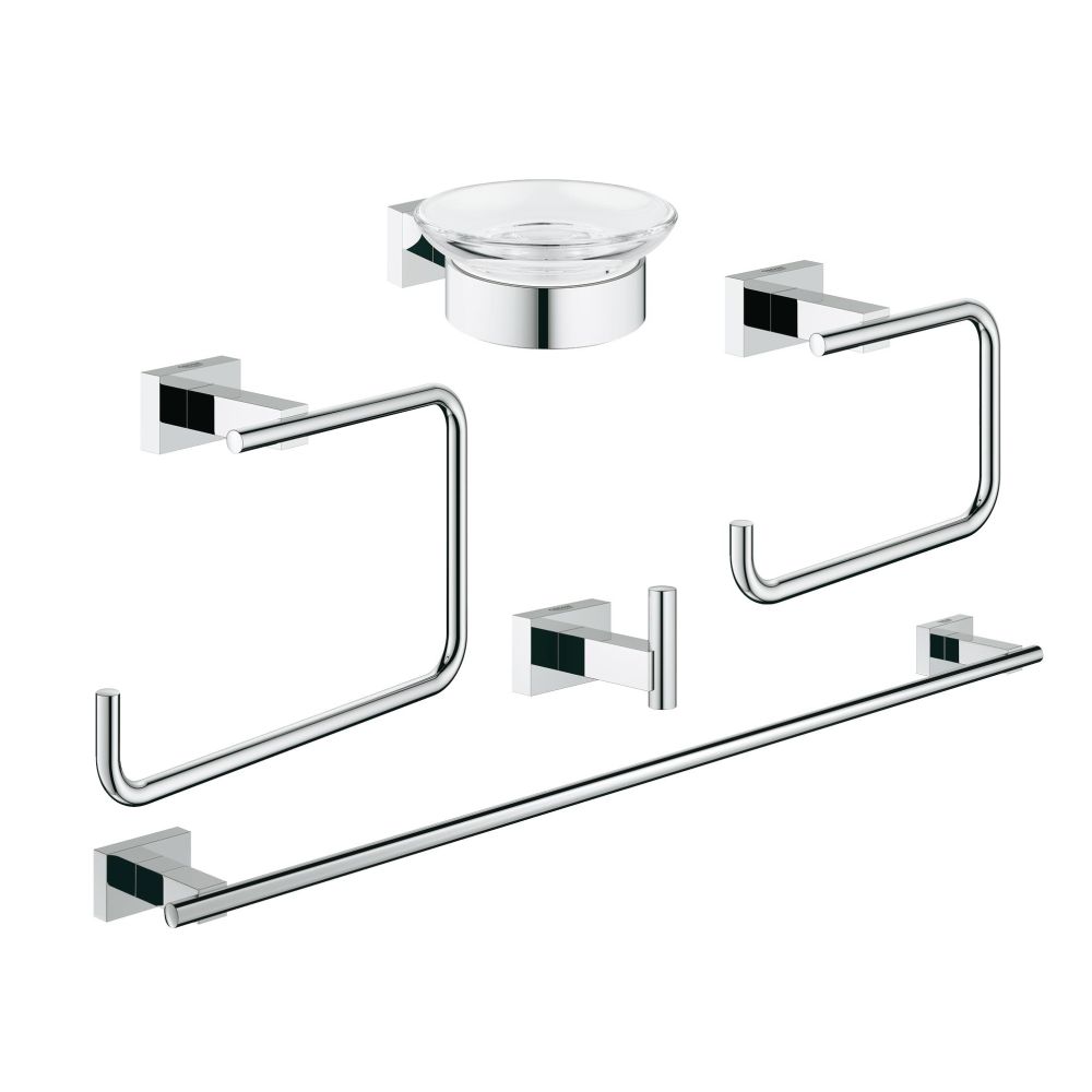 Набор аксессуаров GROHE Essentials Cube (5 предметов), хром (40758001)