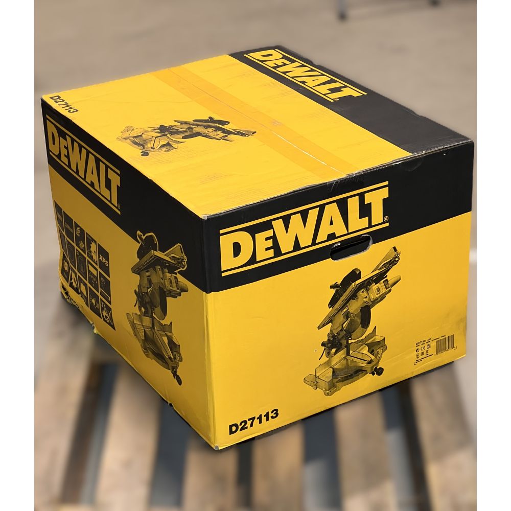 Комбинированная торцовочная пила DEWALT D27113, 1600 Вт, 305 мм, 3300 об/мин, (УЦЕНЕННЫЙ ТОВАР) (D27113-QS/U1)