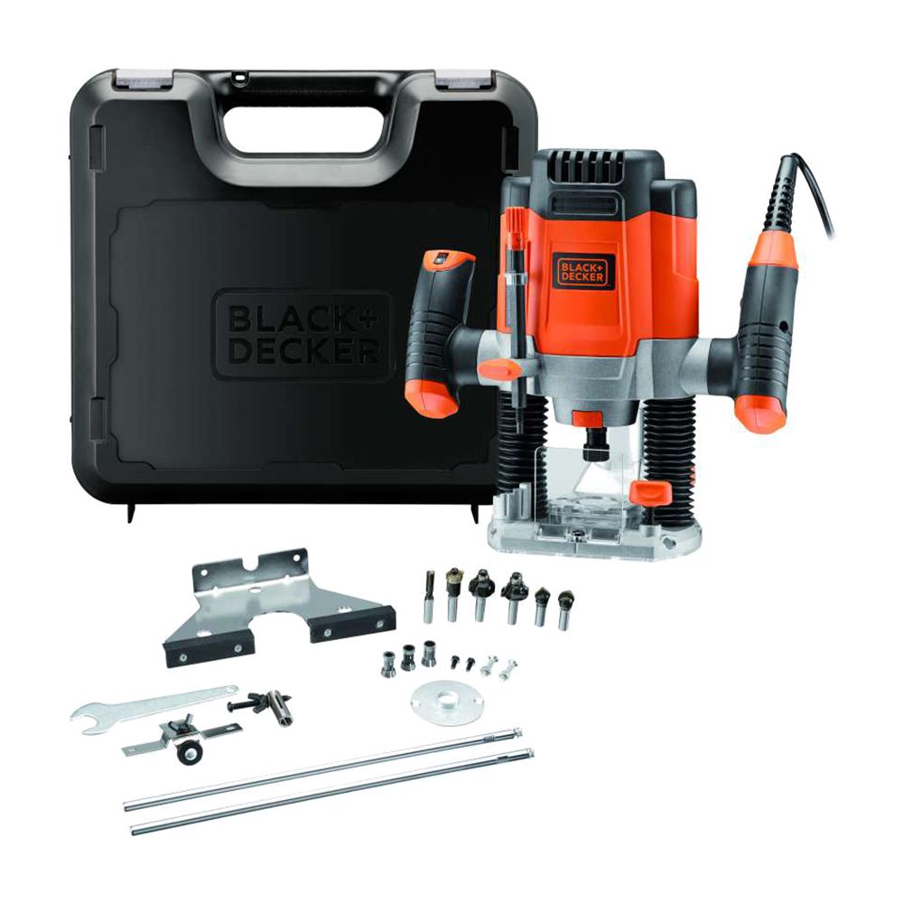 Фрезер BLACK+DECKER KW1200EKA, 1200 Вт, 28000 об/мин, 55 мм (KW1200EKA-QS)