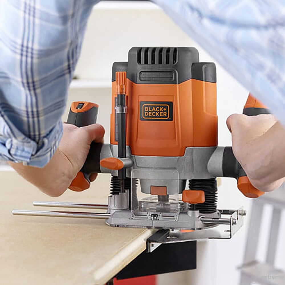 Фрезер BLACK+DECKER KW1200EKA, 1200 Вт, 28000 об/мин, 55 мм (KW1200EKA-QS)
