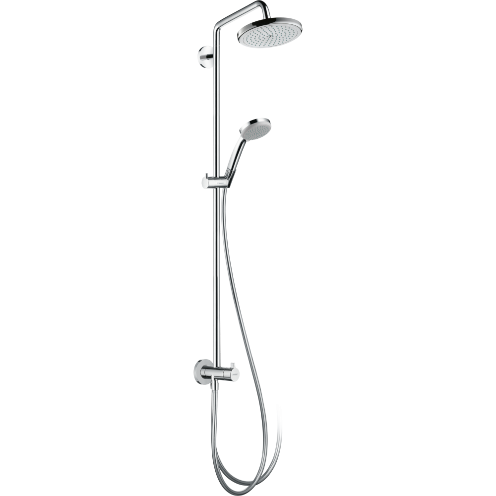 Душевая система hansgrohe Croma 220 1jet Reno с переключателем потоков 27224000, хром