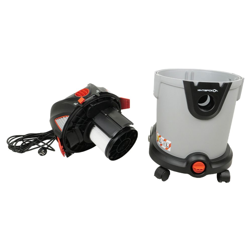 Строительный пылесос ИНТЕРСКОЛ ПУ-30/1400РЭ, 1400 Вт, 30 л (707.1.1.00)