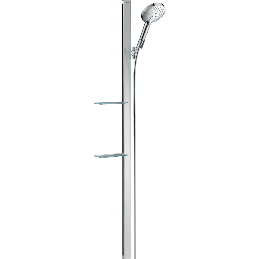 Душевой гарнитур hansgrohe Raindance Select S 120 3jet со штангой 150 см и мыльницей 27646000, хром