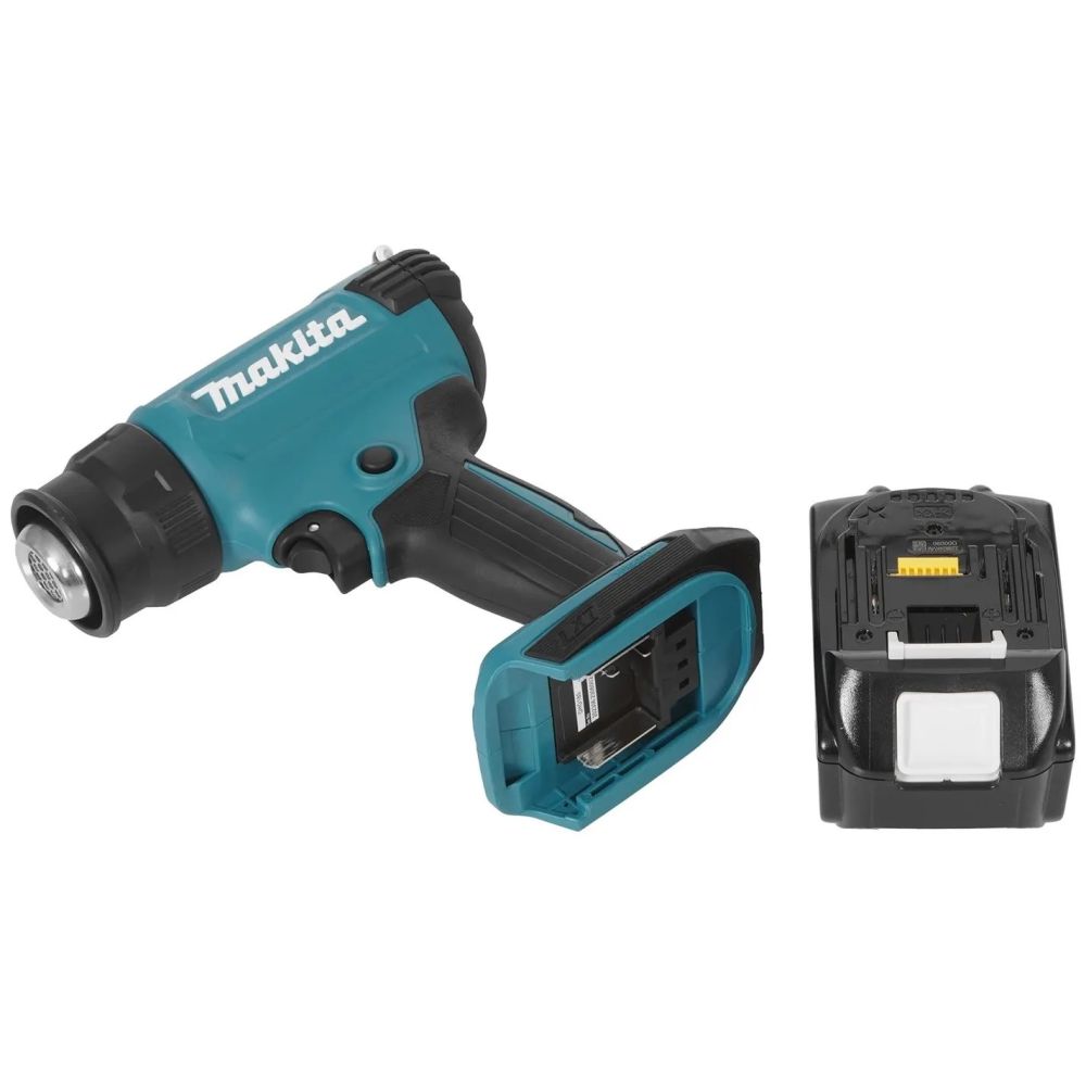 Аккумуляторный тепловой пистолет (фен) Makita LXT 18В, 1 режим, 550°, с АКБ 5 Ач и ЗУ, в кейсе MakPac, DHG180RT1J