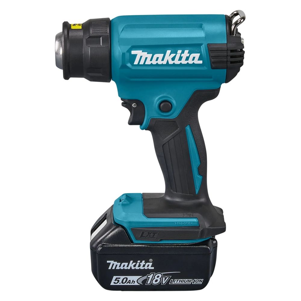 Аккумуляторный тепловой пистолет (фен) Makita LXT 18В, 1 режим, 550°, с АКБ 5 Ач и ЗУ, в кейсе MakPac, DHG180RT1J