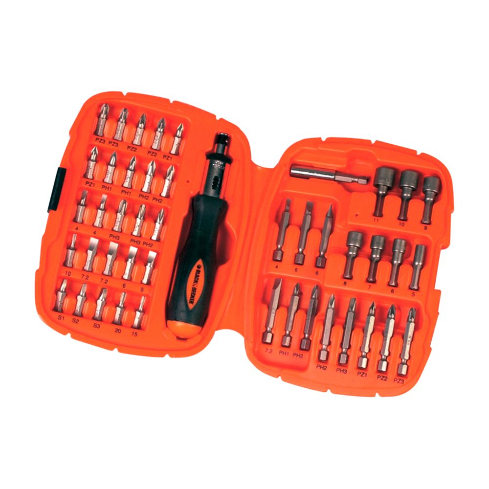 Набор (отвертка, магнитный держатель, биты, биты-головки 6-гранные) BLACK+DECKER A7039