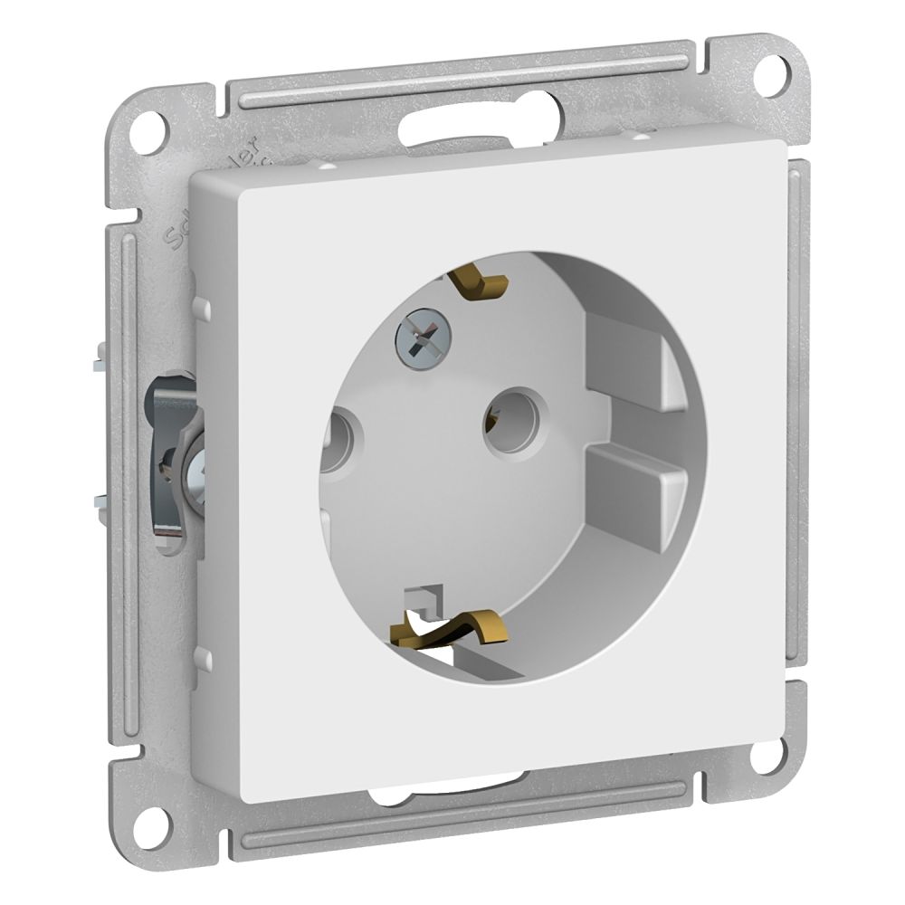 Розетка с заземлением Systeme Electric (Schneider Electric) AtlasDesign 16А, белая ATN000143/7, 7 шт.