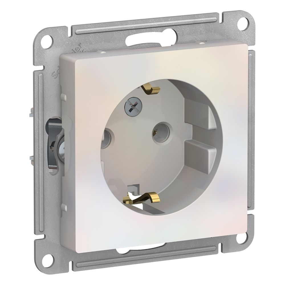 Розетка с заземлением Systeme Electric (Schneider Electric) AtlasDesign 16А, жемчуг ATN000443/3, 3 шт.