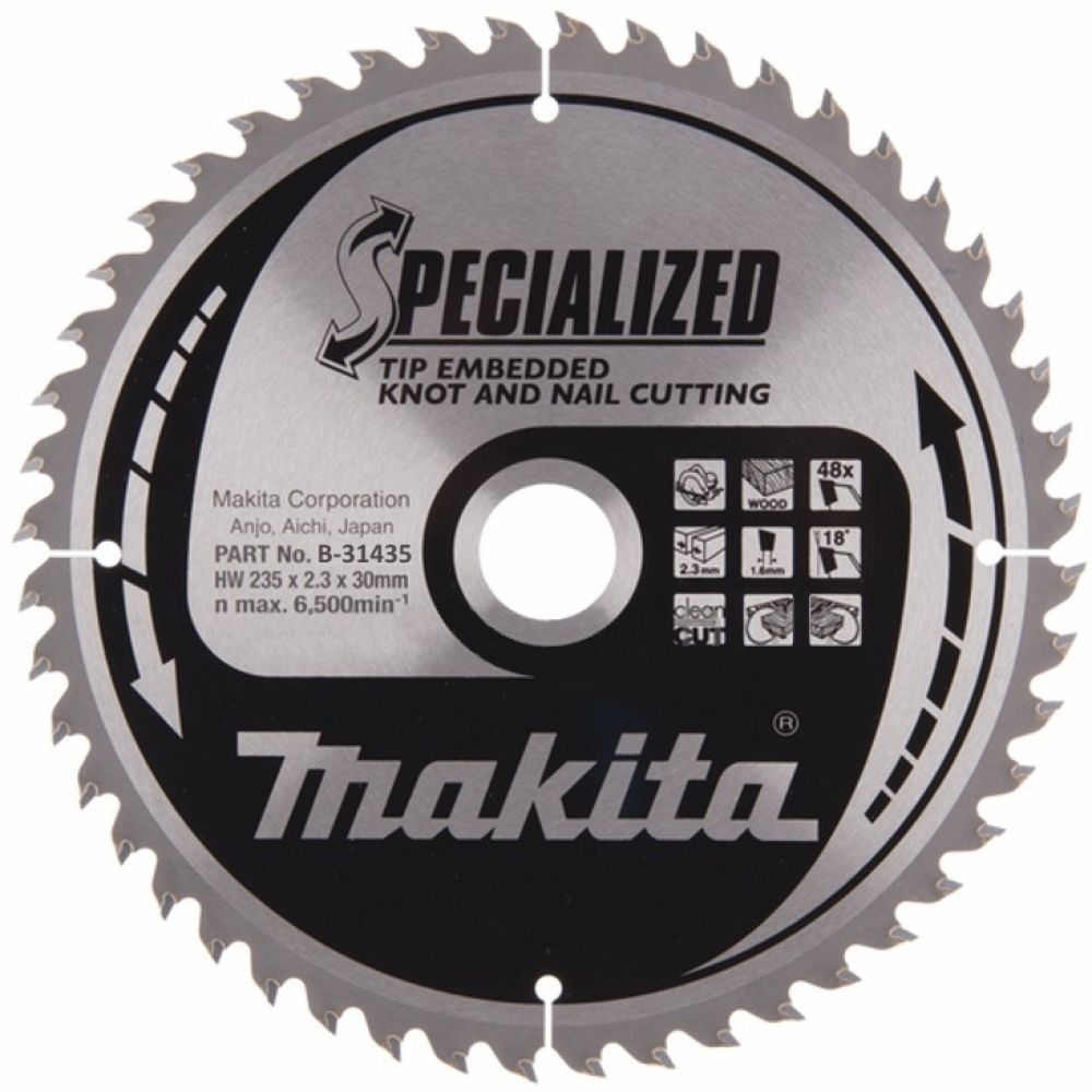 Пильный диск Makita для демонтажных работ, 235x30x1.6x48T, B-31435