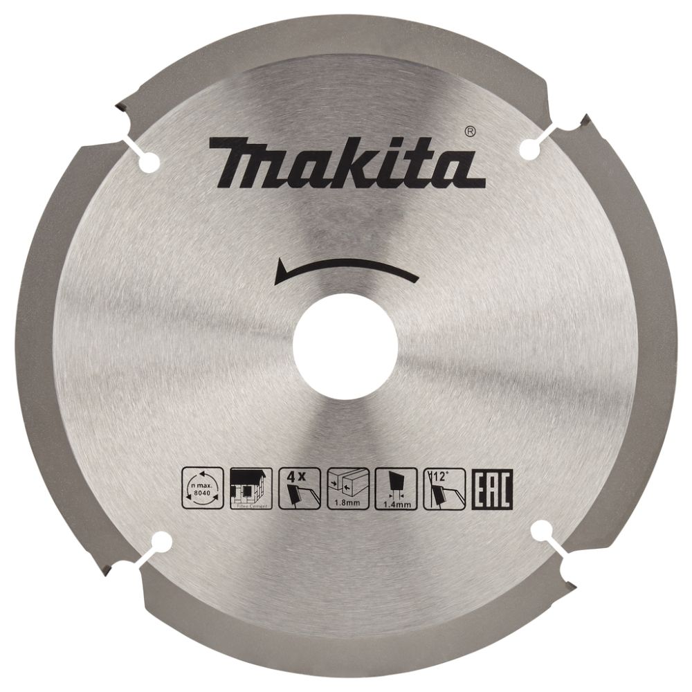 Пильный диск Makita для цементноволокнистых плит, 185x30x2.3/1.6x4T , B-49264