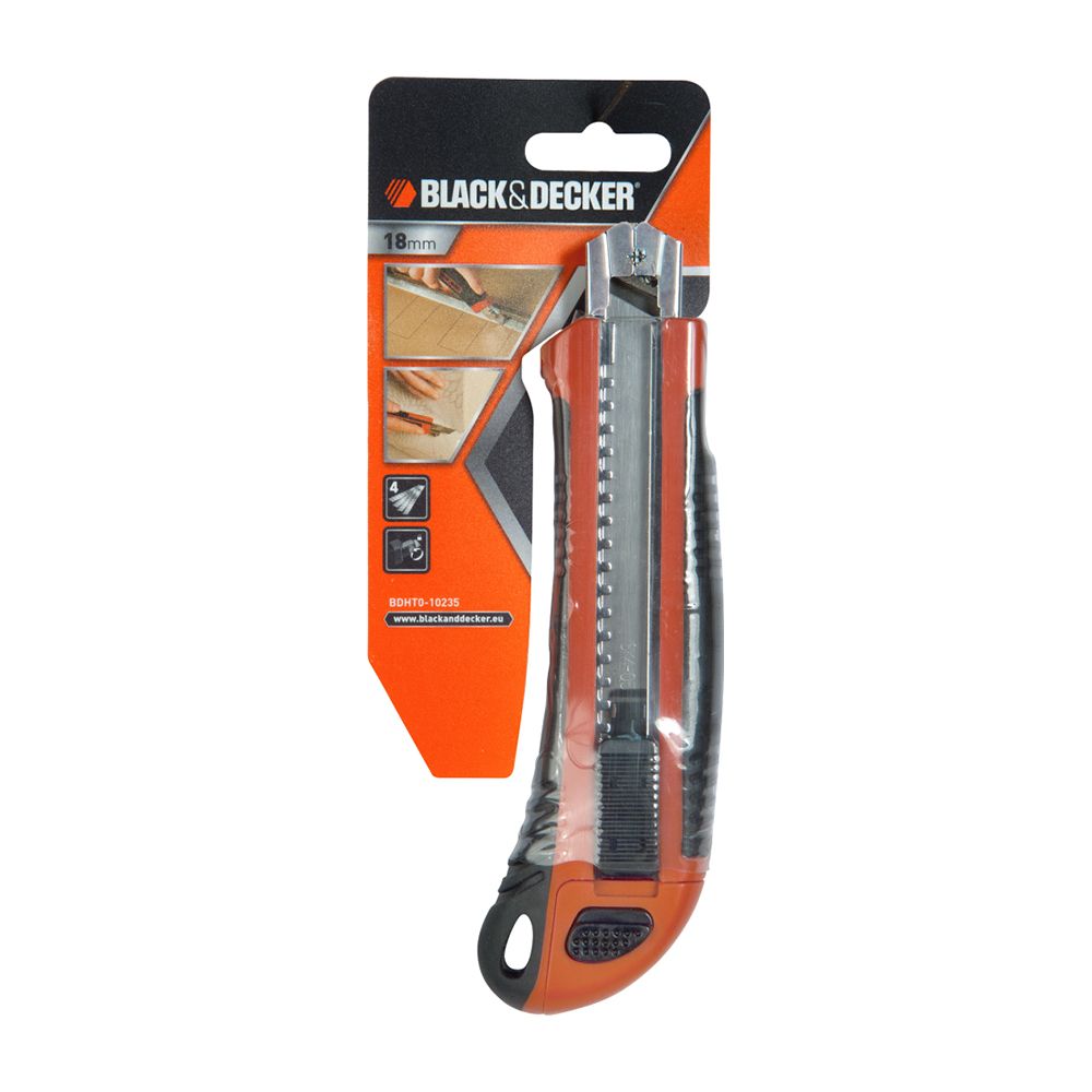 Нож с лезвием с отламываемыми сегментами кассетный BLACK+DECKER BDHT0-10235, 18 мм