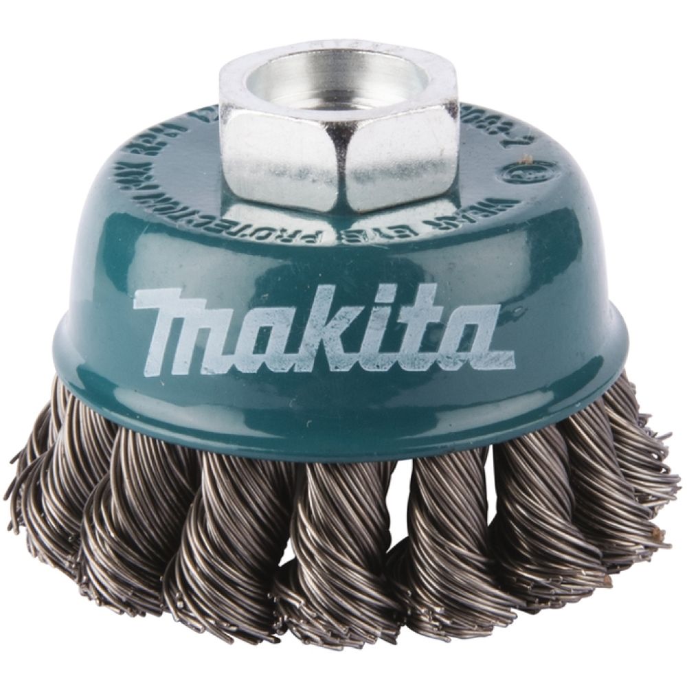 Щетка проволочная чашечная Makita (d60 мм, толщ. проволоки 0.5 мм, пучки, металл, M14х2), D-24119