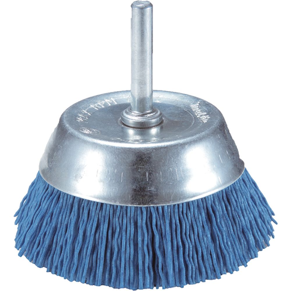 Щетка нейлоновая чашечная Makita (d75 мм, синяя, G240, 6 мм), D-45559