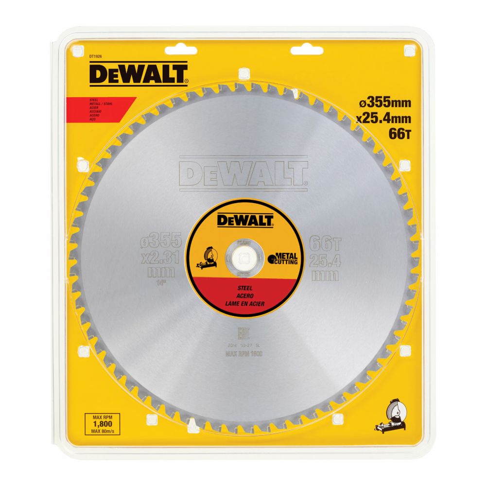 Пильный диск DEWALT METAL CUTTING DT1926, 355/25.4 мм.