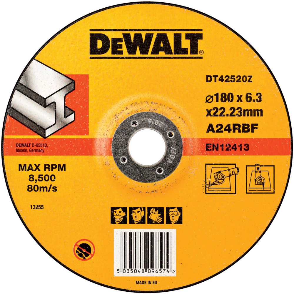 Круг обдирочный по металлу DEWALT DT42520Z, STANDARD, 180 x 6.3 мм