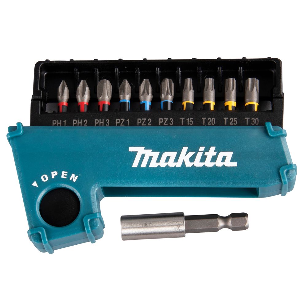 Набор насадок Makita Impact Premier 11 шт., 25мм, C-form (PH, PZ, T, магнитный держатель), E-03567