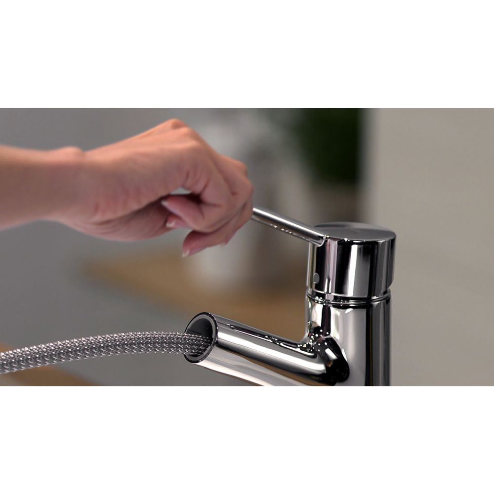 Смеситель для кухонной мойки hansgrohe Talis M52 170, с вытяжным душем 2jet 32841000, хром