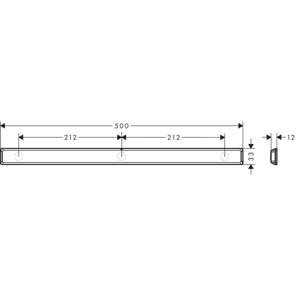 Штанга hansgrohe WallStoris 50 см 27902700, матовый белый