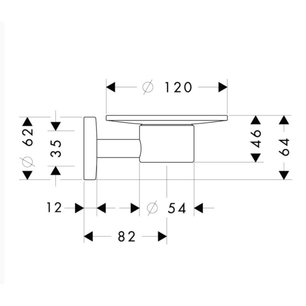 Мыльница hansgrohe Logis 40515820, шлифованный никель
