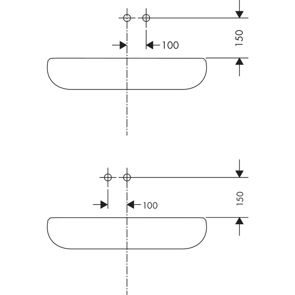 Внешняя часть смесителя для раковины hansgrohe Talis S скрытого монтажа, настенный 72110000, хром