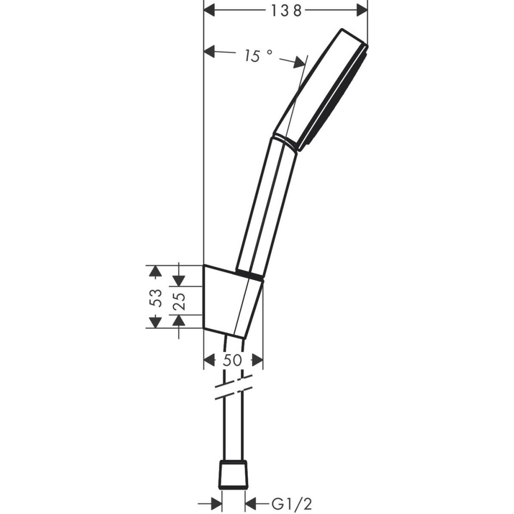 Душевой набор hansgrohe Pulsify Select S 105 3jet Relaxation с держателем и шлангом 125 см 24302670, матовый черный