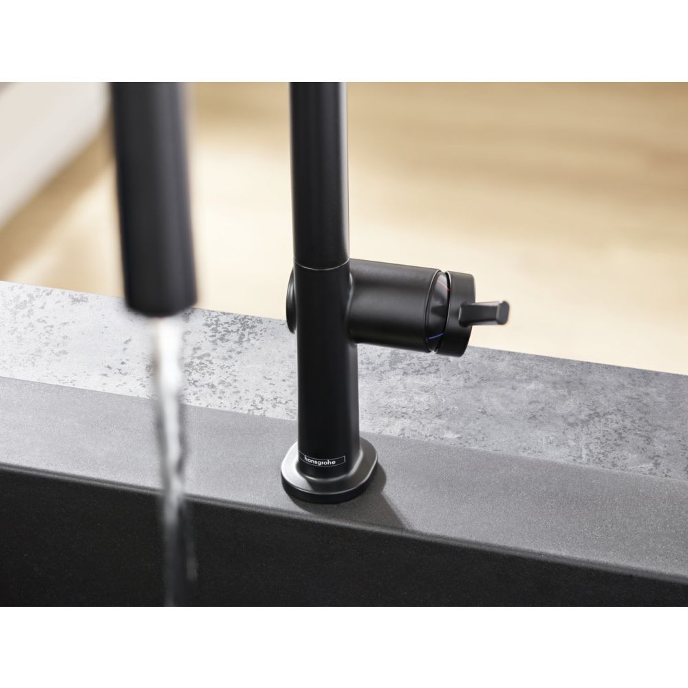 Смеситель для кухонной мойки hansgrohe Talis M54 210, с вытяжным душем 2jet, sBox 72801670, матовый черный