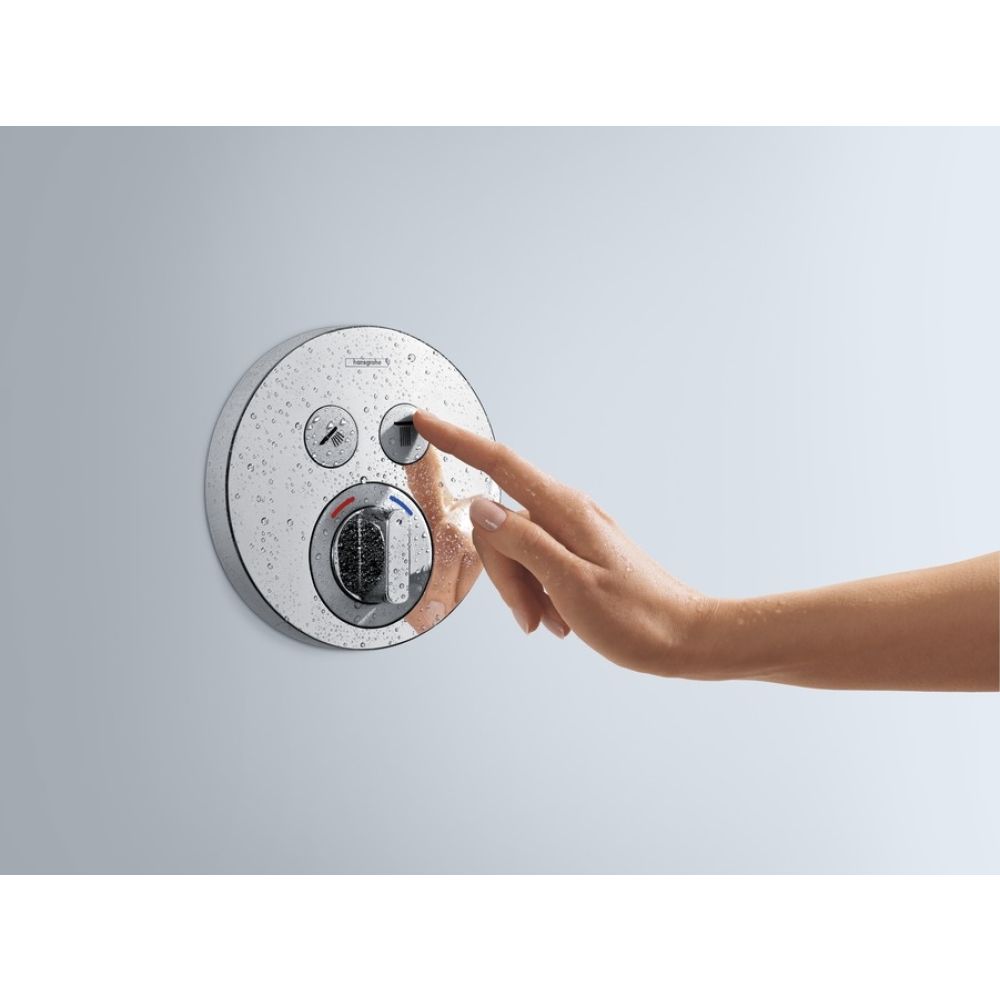 Внешняя часть смесителя для душа hansgrohe ShowerSelect S скрытого монтажа на 2 потребителя 15748000, хром