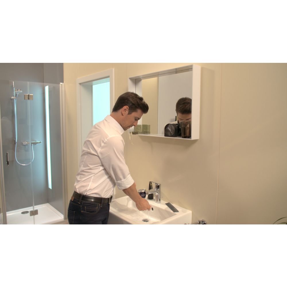 Смеситель для раковины hansgrohe Focus 100 со сливным гарнитуром 31607000, хром