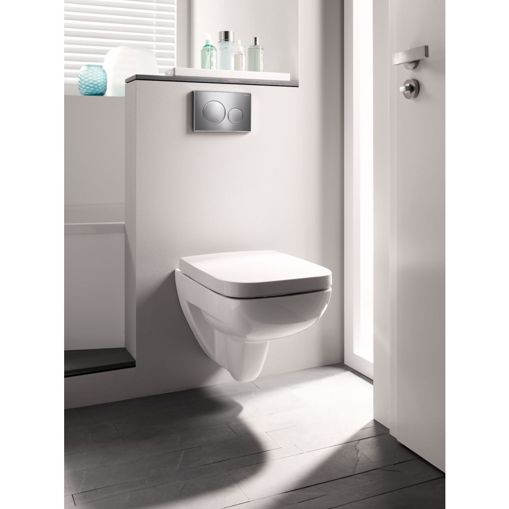Клавиша смыва Geberit Sigma20, лакированный матовый хром, 115.882.JQ.1