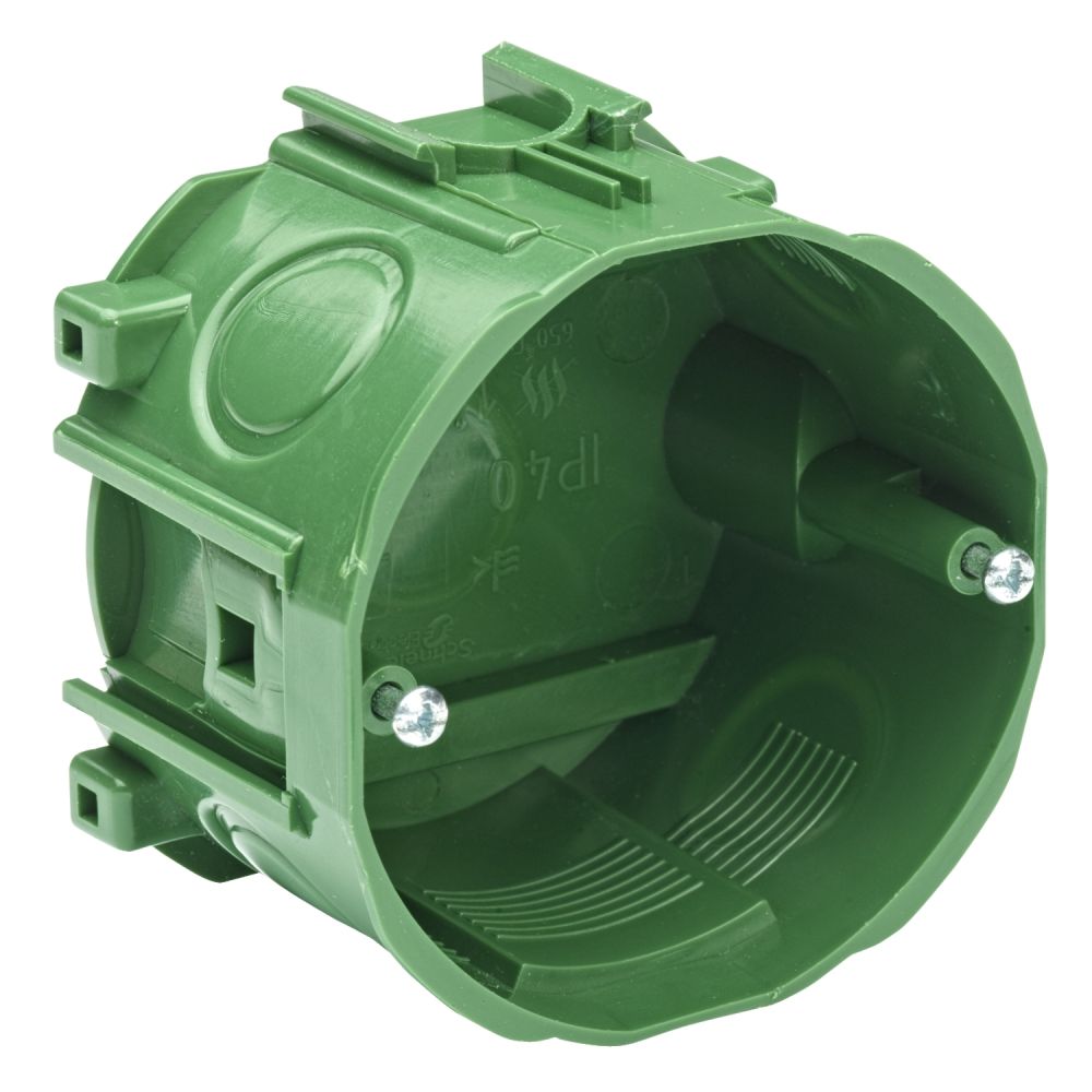 Короб для установки 1-постовой 71/47 мм Schneider Electric скрытый монтаж с винтами, зеленая LEX1420572MR