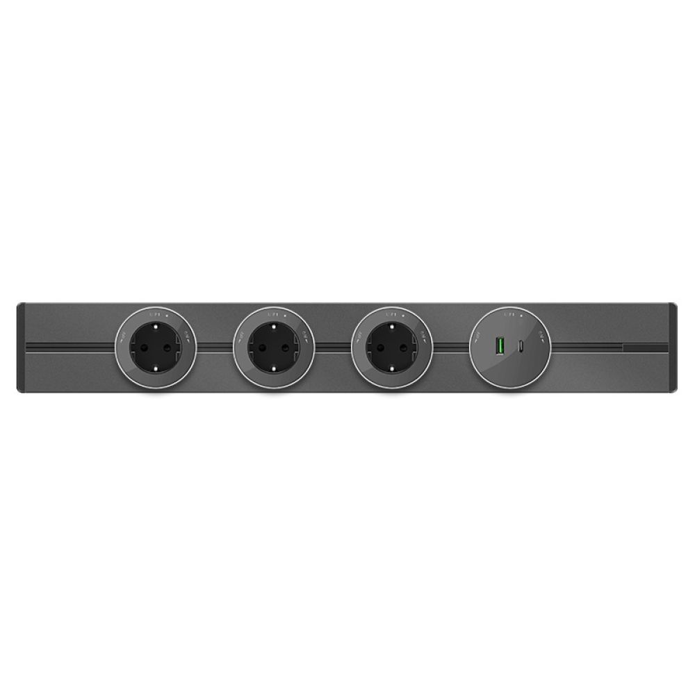 Шина открытой установки трековой системы Systeme Electric (Schneider Electric) MultiTrack, 120 см, графит, MTK10012G