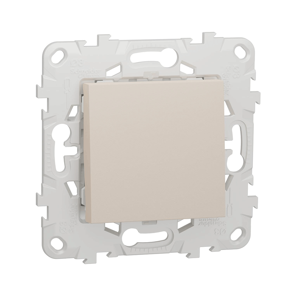 Переключатель 1-клавишный схема 6 10 AX 250 В Unica NEW Schneider Electric бежевый NU520344