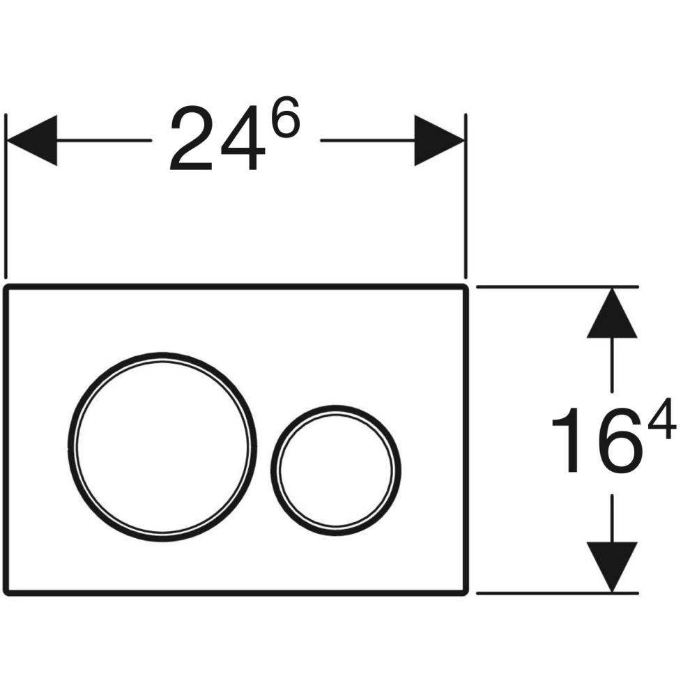 Клавиша смыва Geberit Sigma20, лакированный матовый хром, 115.882.JQ.1
