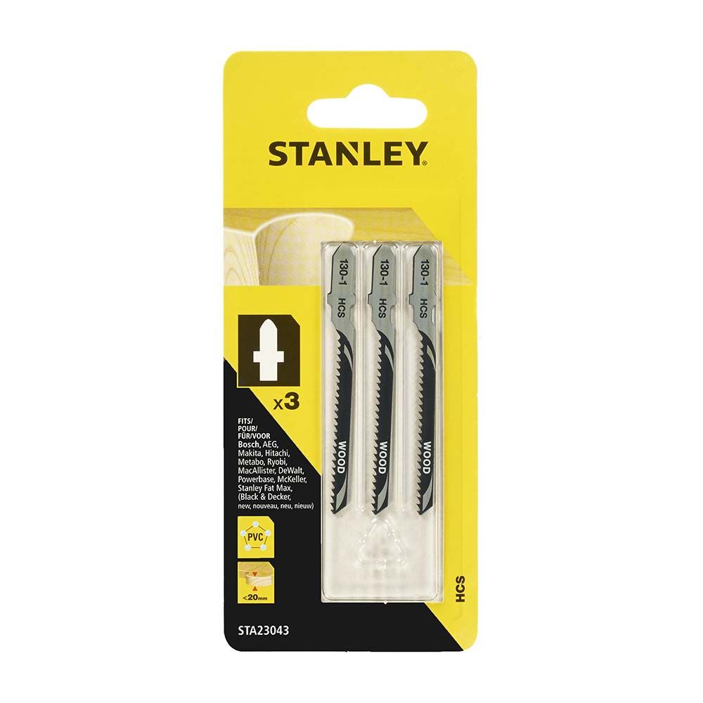 Пилка для лобзика HCS по дереву STANLEY STA23043, T119BO, 3шт