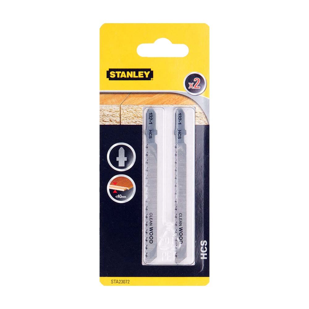 Пилка для лобзика STANLEY STA23072, HCS по ламинату T101BR, 2шт