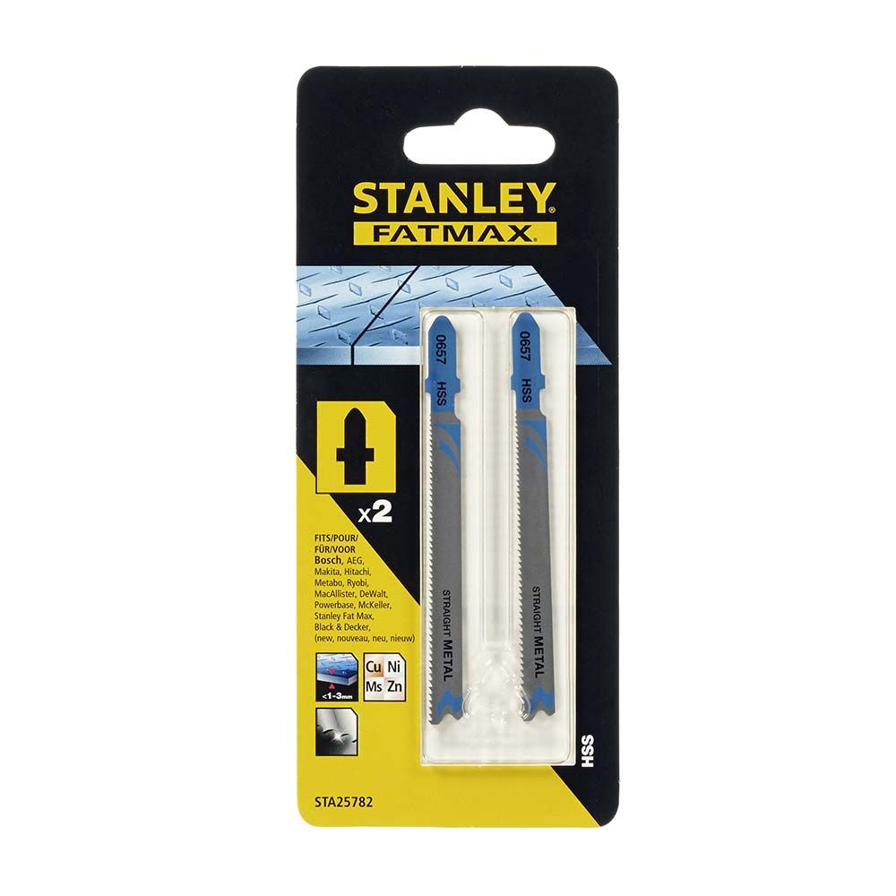 Пилка для лобзика HSS по металлу STANLEY STA25782, T118A, 2шт