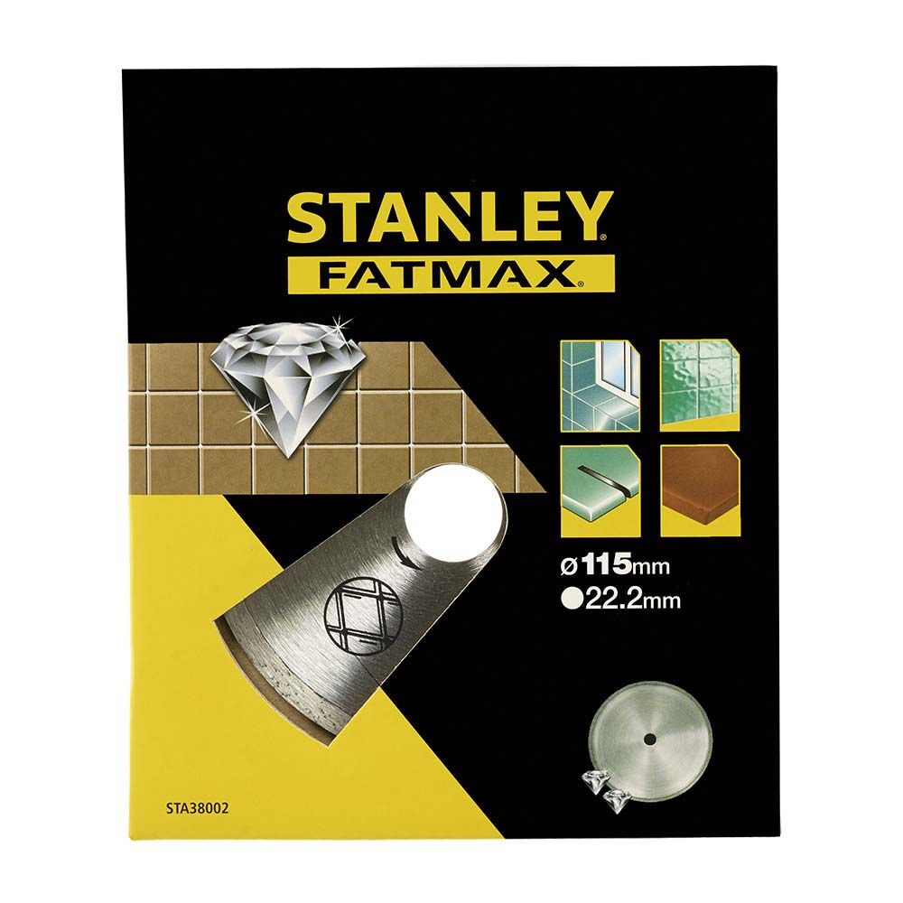 Алмазный диск сплошной по плитке STANLEY STA38002, 115x22.2