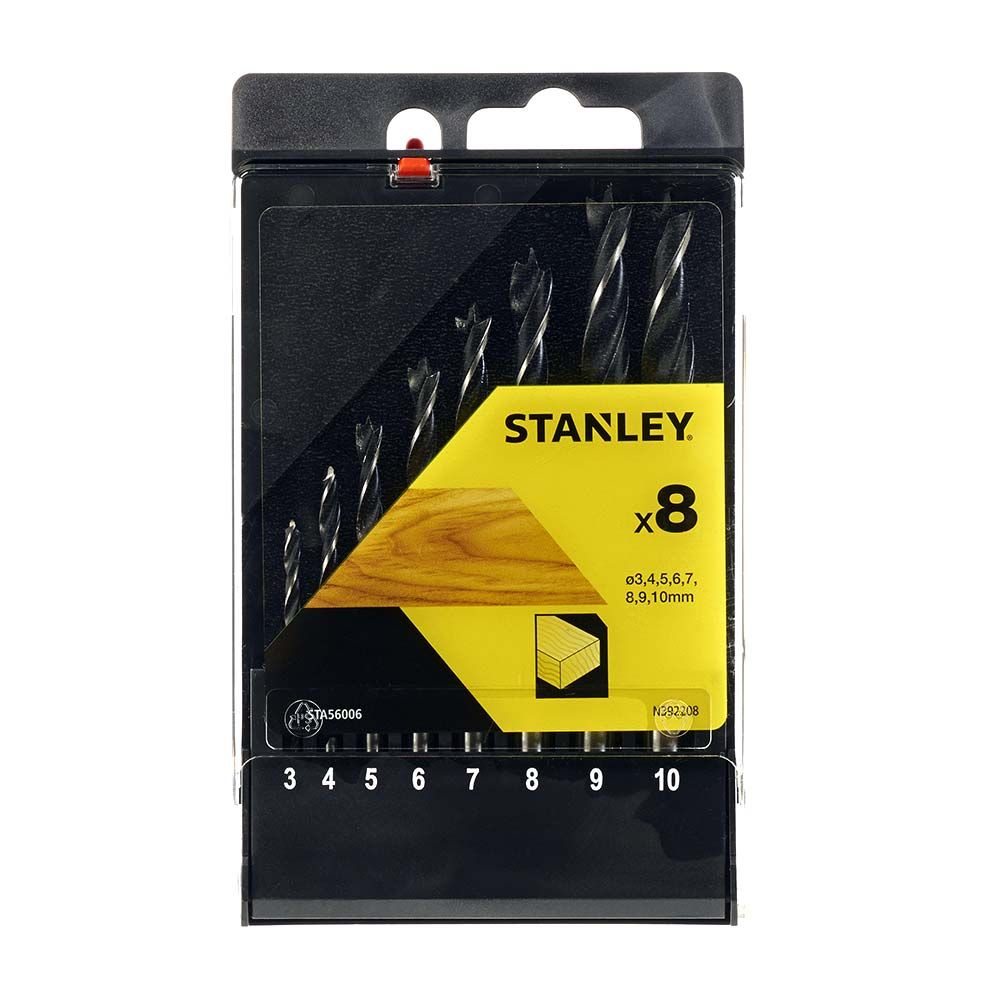 Набор спиральных сверл по дереву STANLEY STA56006, 3-4-5-6-7-8-9-10 мм