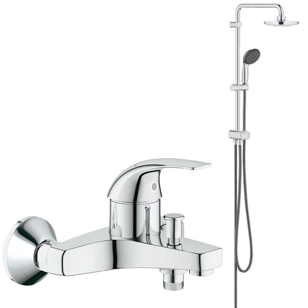 Душевая система Vitalio Start System 180 Flex со смесителем для ванны (NSB0155)