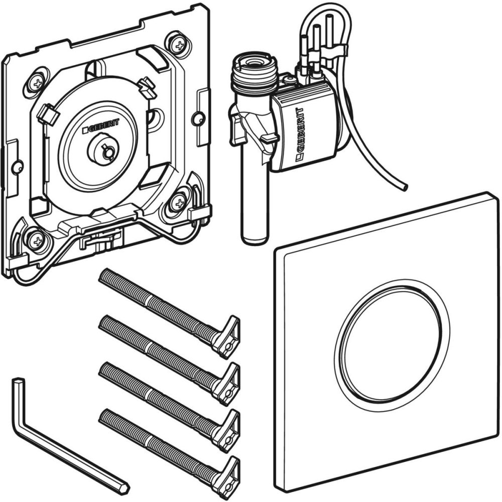 Система пневматического управления смывом писсуара Geberit глянцевый хром, 116.011.21.5
