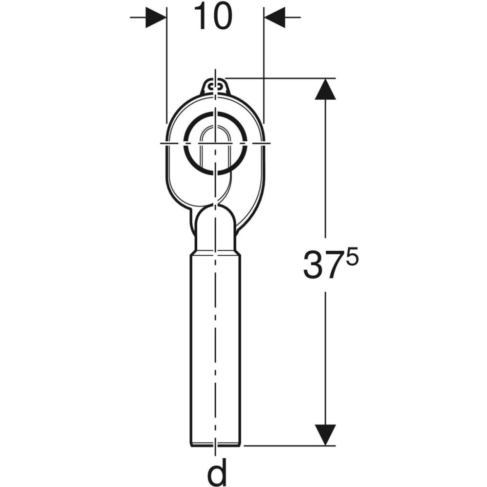 Сифон Geberit вертикальный выпуск, белый, 152.951.11.1