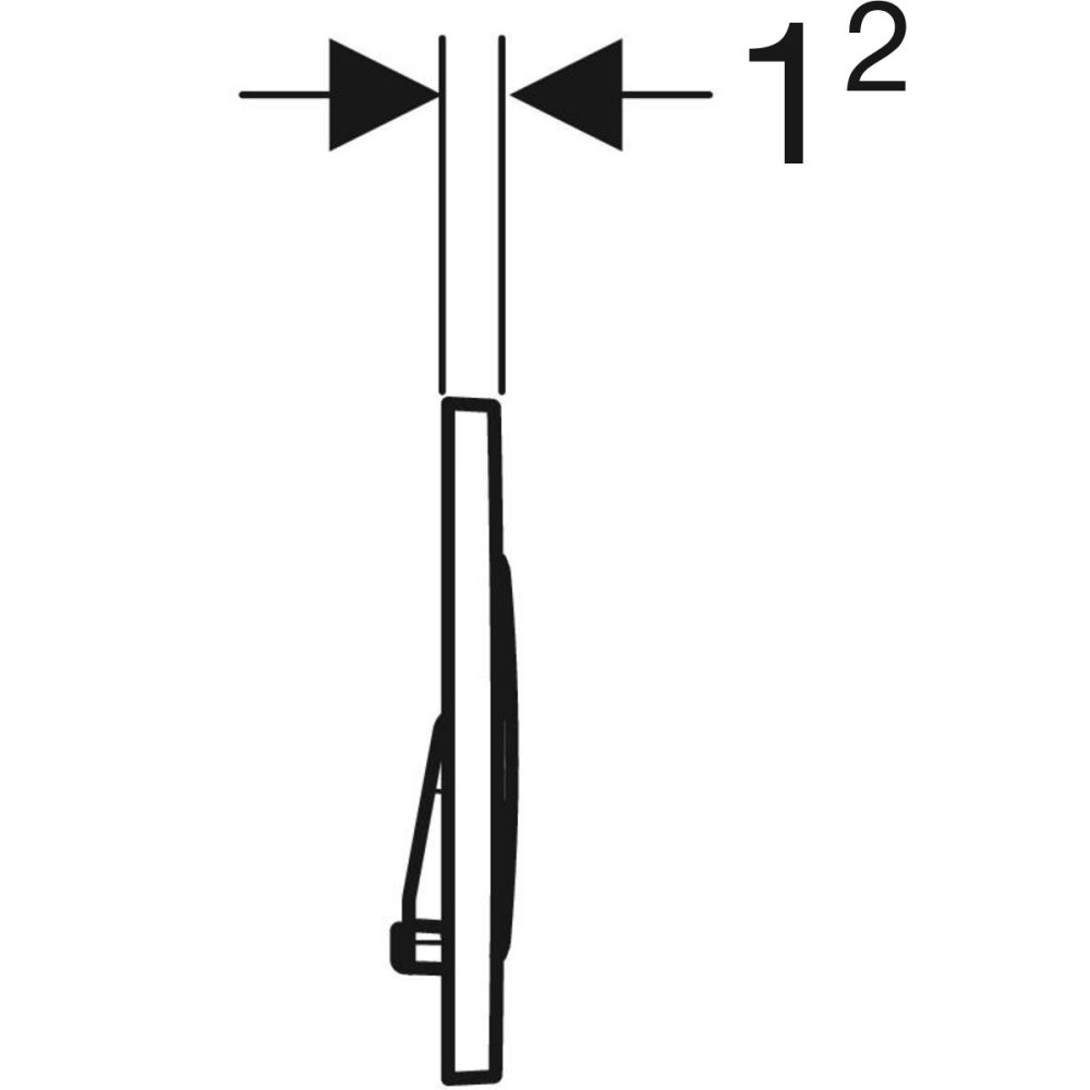 Клавиша смыва Geberit Sigma20, лакированный матовый хром, 115.882.JQ.1