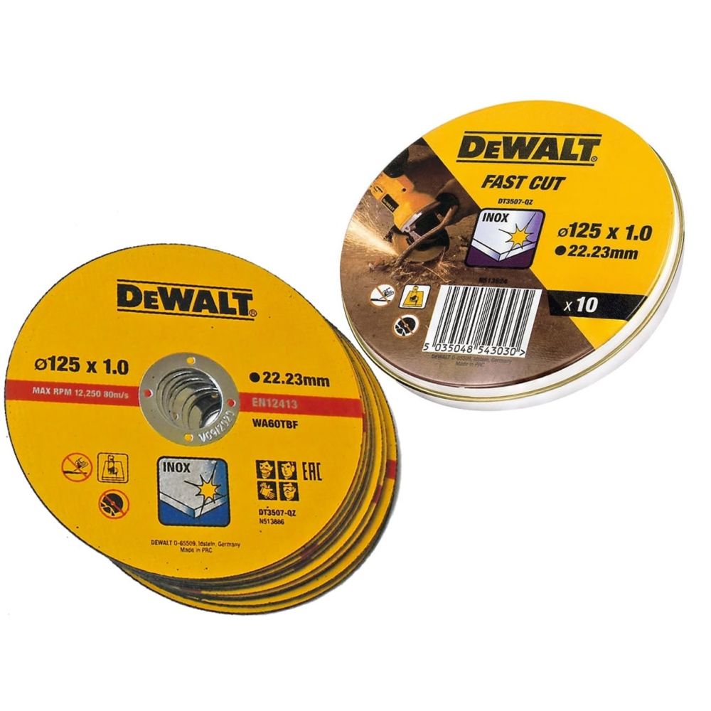 Отрезной диск DEWALT DT3507, 125x1 по металлу, 10 шт.