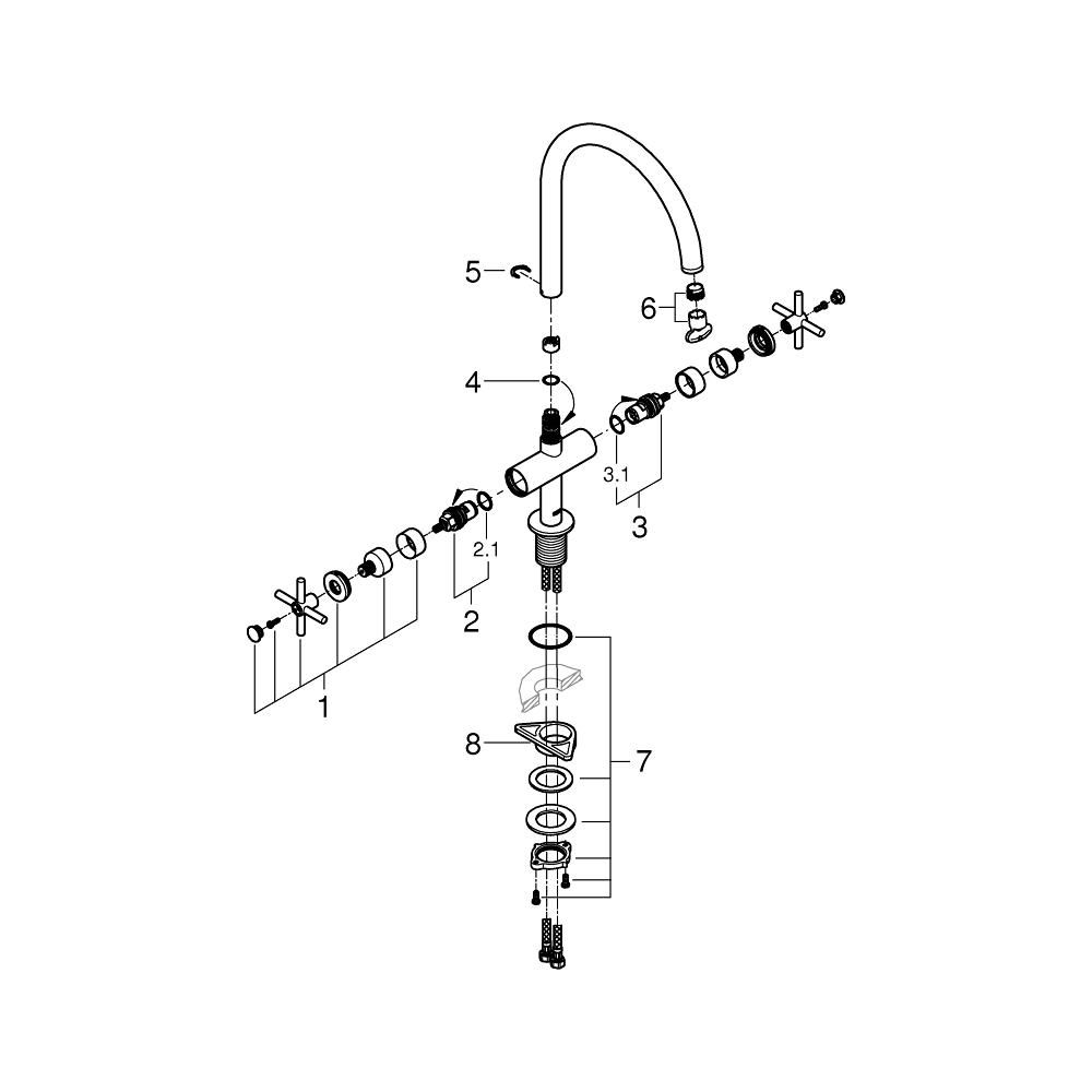 Смеситель для кухонной мойки GROHE Atrio, хром (30362000)