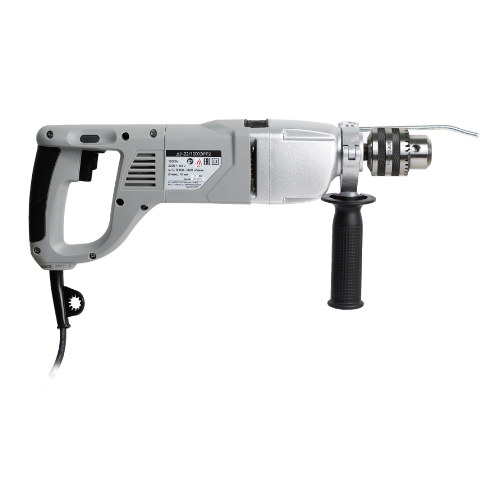 Ударная дрель ИНТЕРСКОЛ ДУ-22/1200ЭРП2, 1200 Вт, 2000 об/мин, 32000 уд/мин (330.1.0.00)