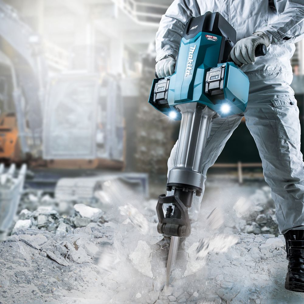 Аккумуляторный отбойный молоток Makita HM004GZ01, 2x40 В, 72.8 Дж, 870 уд/мин, без АКБ и ЗУ